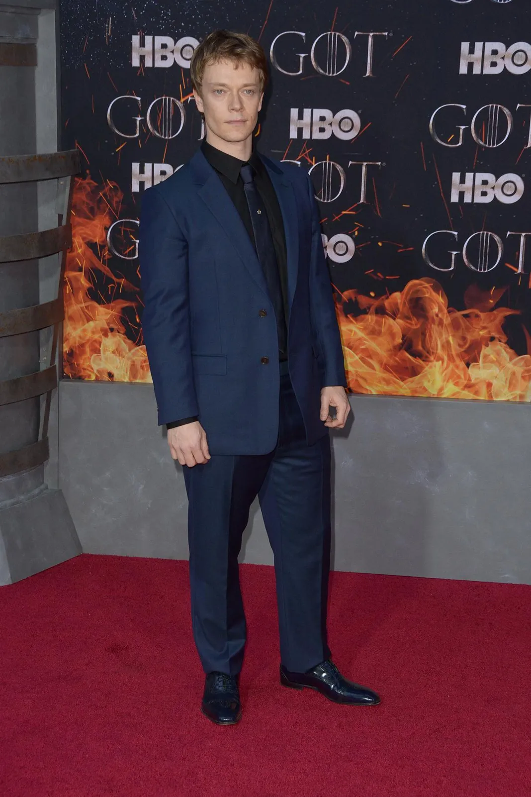 'Game of Thrones' season 8 premiere held at Radio City Music Hall - Arrivals Featuring: Alfie Allen Where: New York, New York, United States When: 03 Apr 2019 Credit: Ivan Nikolov/WENN.com