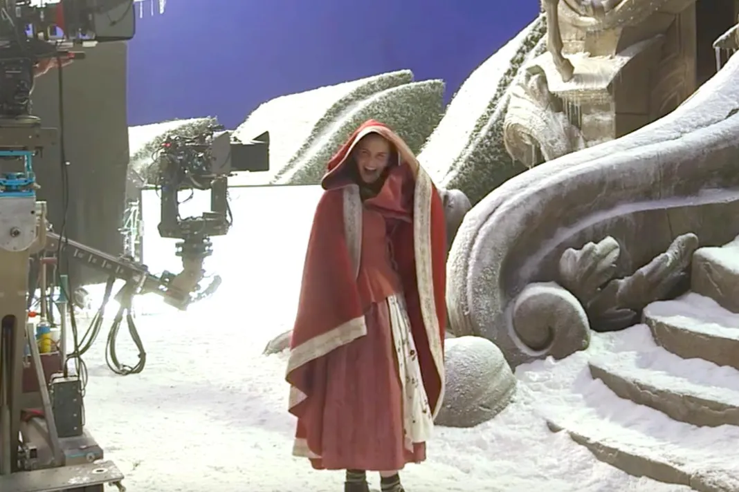 Emma Watson Pelted In The Face With Real Snowballs On Beauty And The Beast Set Emma Watson Pelted In The Face With Real Snowballs On Beauty And The Beast Set